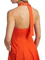 Natalie Halterneck Midi-Dress