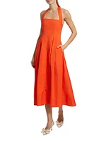 Natalie Halterneck Midi-Dress