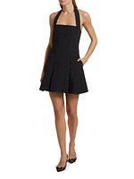 Nat Halterneck Stretch Cotton Minidress