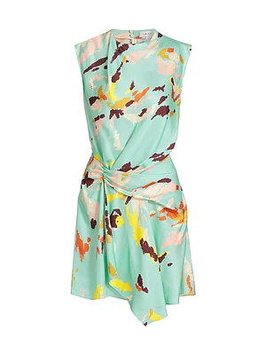 Dion Printed Sleeveless A-Line Minidress