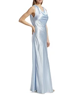 Elsa Satin Cowl Neck Gown