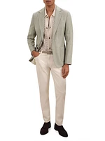 Textured Wool-Blend Single-Breasted Blazer