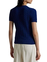 Cotton Short-Sleeve Cardigan