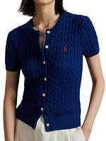 Cotton Short-Sleeve Cardigan