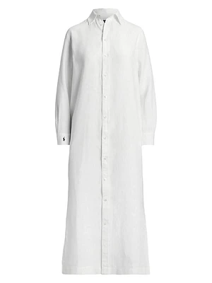 Linen Midi Shirtdress