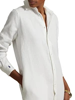 Linen Midi Shirtdress