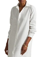 Linen Midi Shirtdress