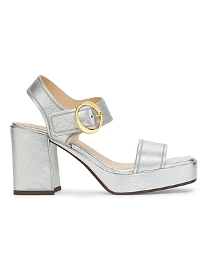 Brianne 90MM Metallic Leather Platform Sandals