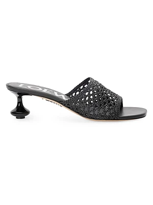 LOEWE x Paula's Ibiza Toy 45MM Mesh-Leather Sandals