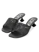 LOEWE x Paula's Ibiza Toy 45MM Mesh-Leather Sandals