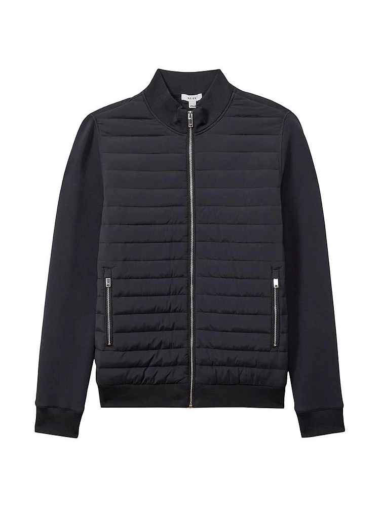 Freddie Mixed-Media Quilted Jacket