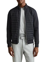 Freddie Mixed-Media Quilted Jacket