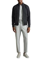 Freddie Mixed-Media Quilted Jacket
