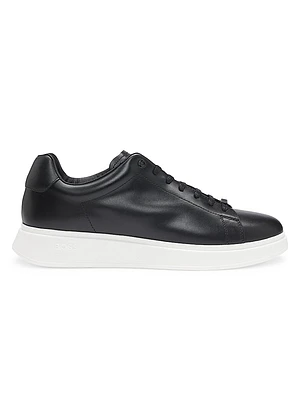 Leather Trainer Sneakers with Rubber Outsole