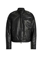 Café Racer Leather Biker Jacket