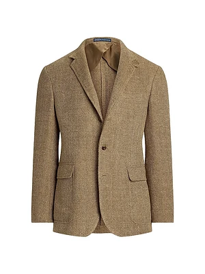 Italian Herringbone Tweed Polo Sport Coat