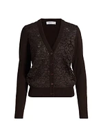 Lace & Cashmere V-Neck Cardigan