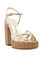 Keefa Straw 133MM Platform Sandal