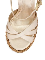 Keefa Straw 133MM Platform Sandal