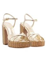 Keefa Straw 133MM Platform Sandal
