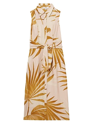 Morgan Palm Print Shirtdress