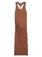 Ruched Jersey Midi-Dress