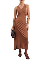 Ruched Jersey Midi-Dress