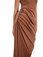 Ruched Jersey Midi-Dress