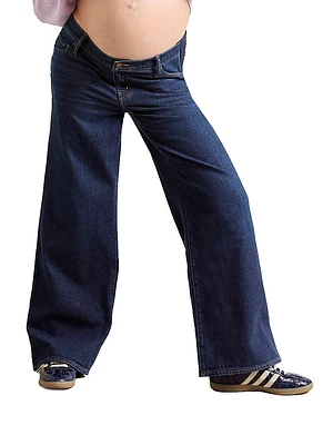 The Relaxed Maternity Wide Leg Jeans