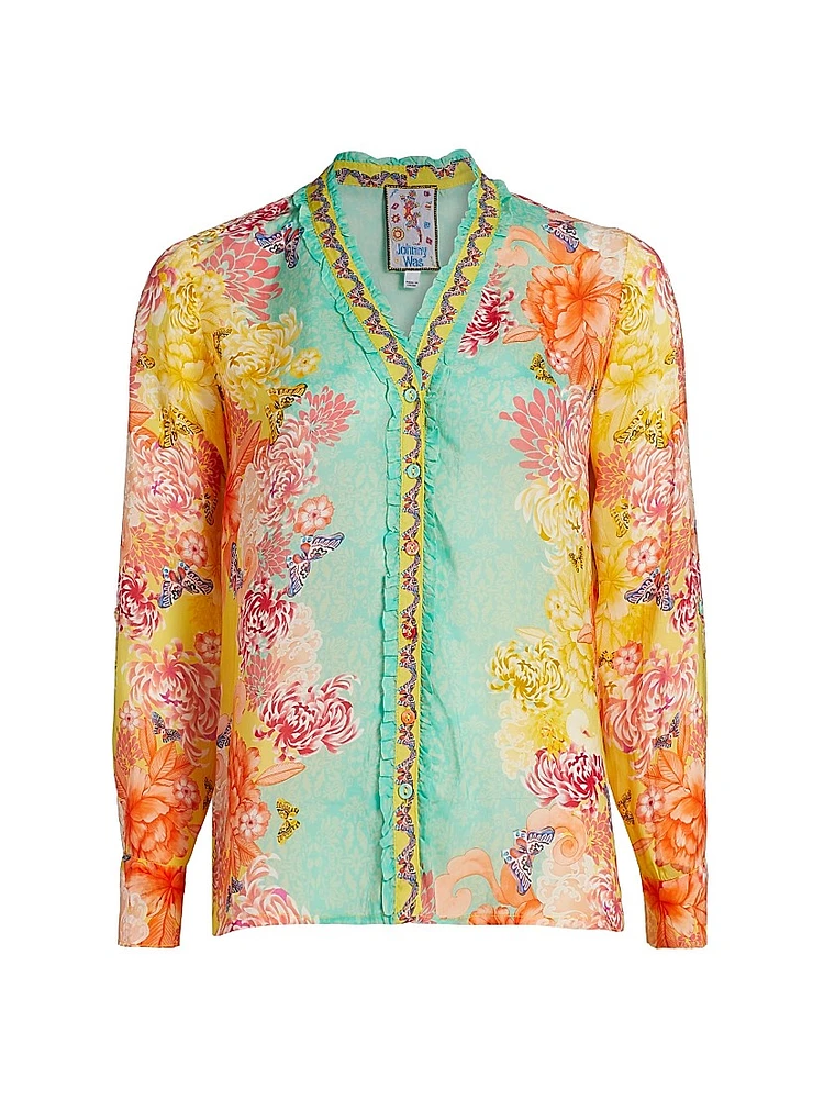 Ara Floral Button-Front Shirt