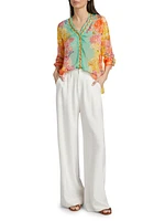 Ara Floral Button-Front Shirt