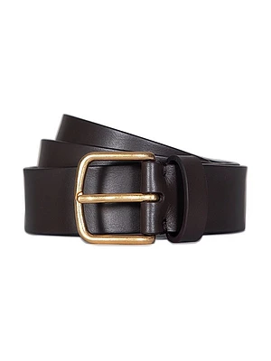 Flat Shiny Leather Belt