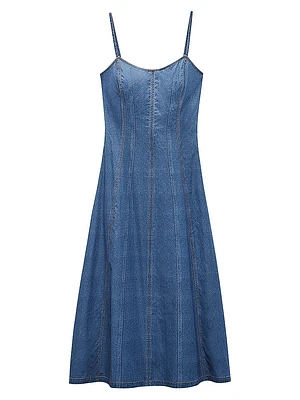 Miramar Melody Denim Midi-Slipdress