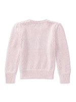 Little Girl's & Girl's American Flag Sweater