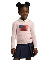 Little Girl's & Girl's American Flag Sweater