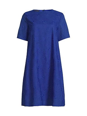 Embroidered A-Line Minidress