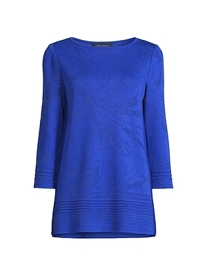 Signature Jacquard Soft Knit Tunic