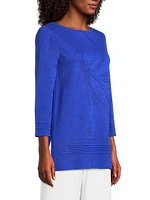 Signature Jacquard Soft Knit Tunic
