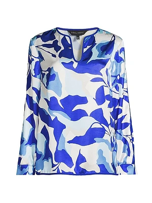 Floral Crepe de Chine Blouse