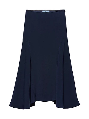 Cady Crepe Midi-Skirt