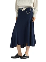 Cady Crepe Midi-Skirt