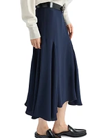Cady Crepe Midi-Skirt