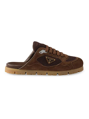 Trail Mesh Fabric and Suede Mules