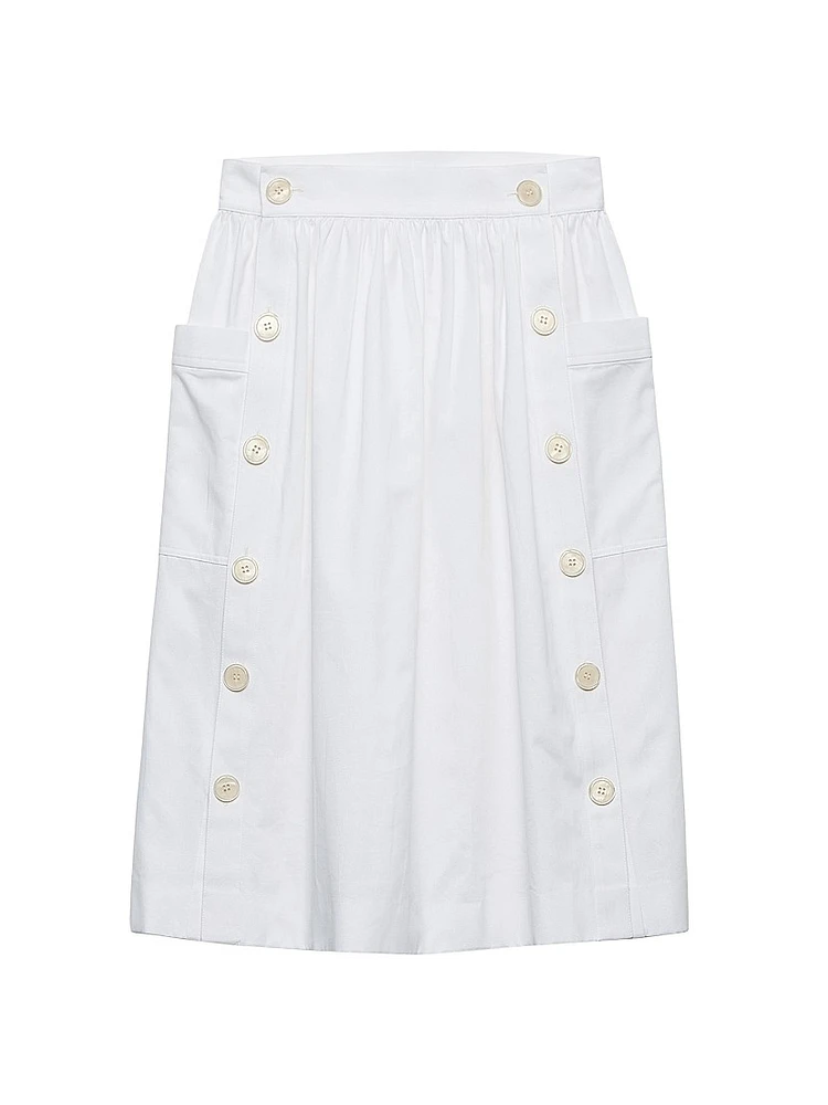 Soft Cotton Gabardine Skirt