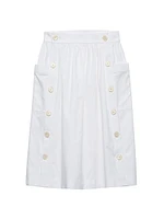 Soft Cotton Gabardine Skirt