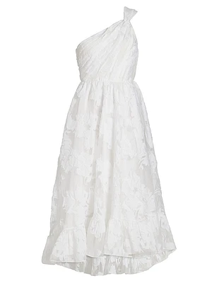Asilia Paper Floral Organza Midi-Dress