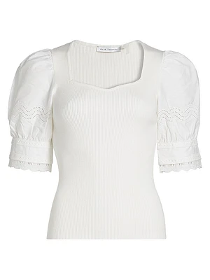 The Shoshana Mixed-Media Top