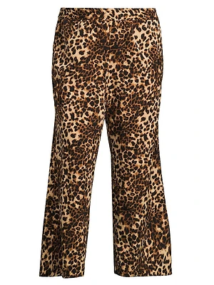 Riley Leopard Wide-Leg Pants