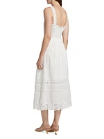 Judalon Swiss Dot Cotton Midi-Dress