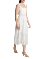 Judalon Swiss Dot Cotton Midi-Dress